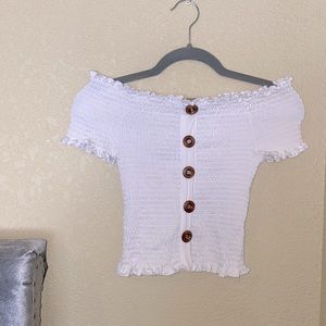 Off the shoulder crop top!